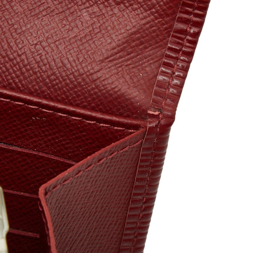 Louis Vuitton Red Color Cuir Ombre Leather Wallet