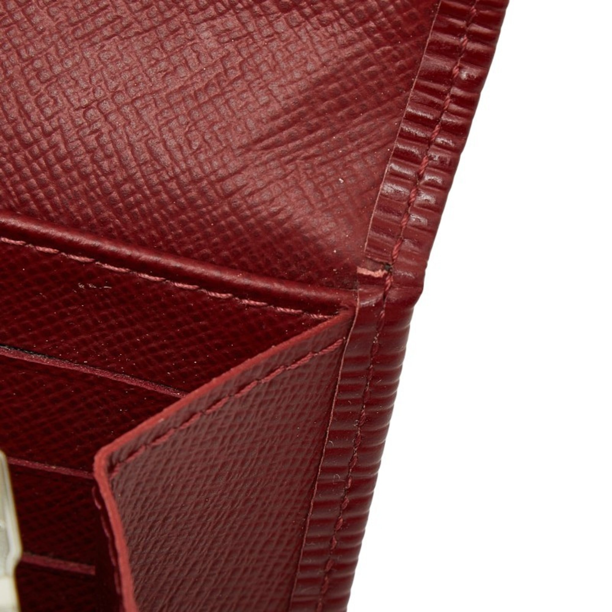 Louis Vuitton Red Color Cuir Ombre Leather Wallet