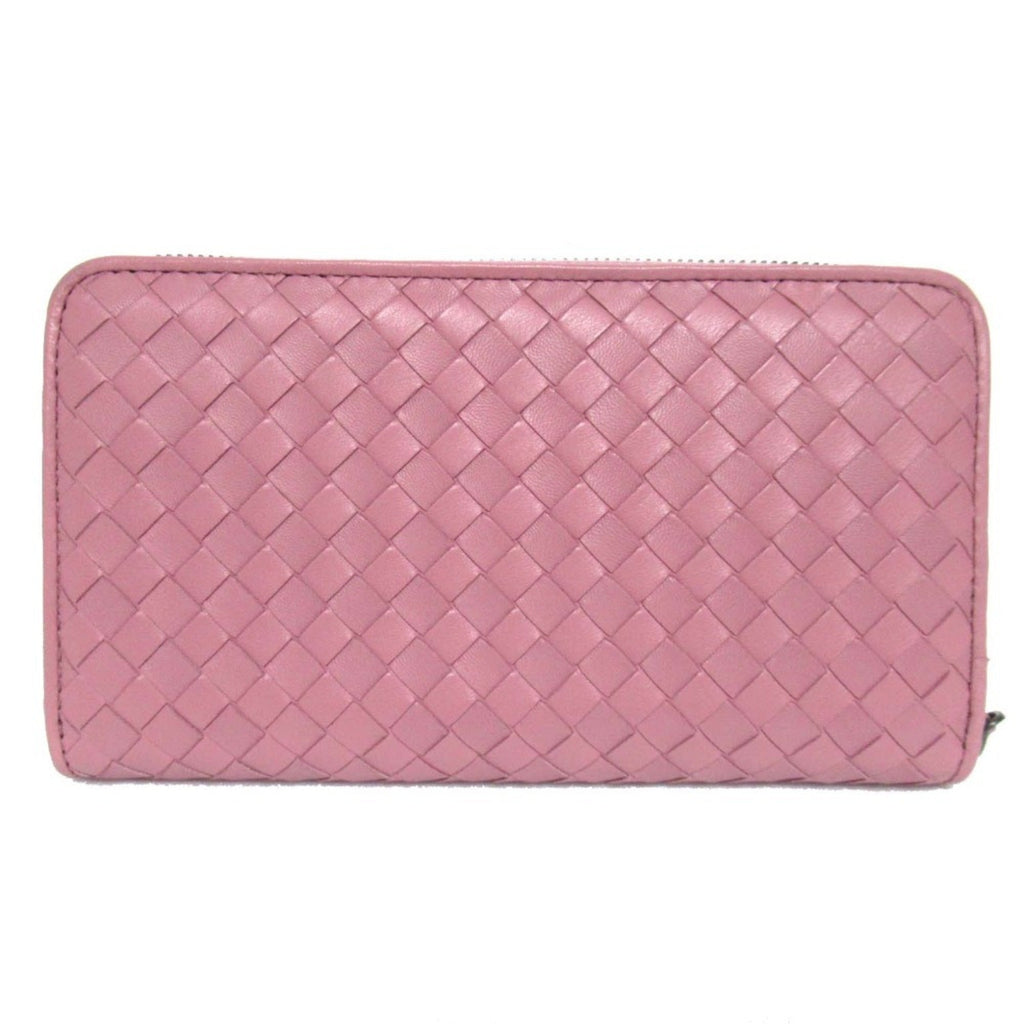 Bottega Veneta Intrecciato Pink Intrecciato Long Wallet (Bi-Fold)