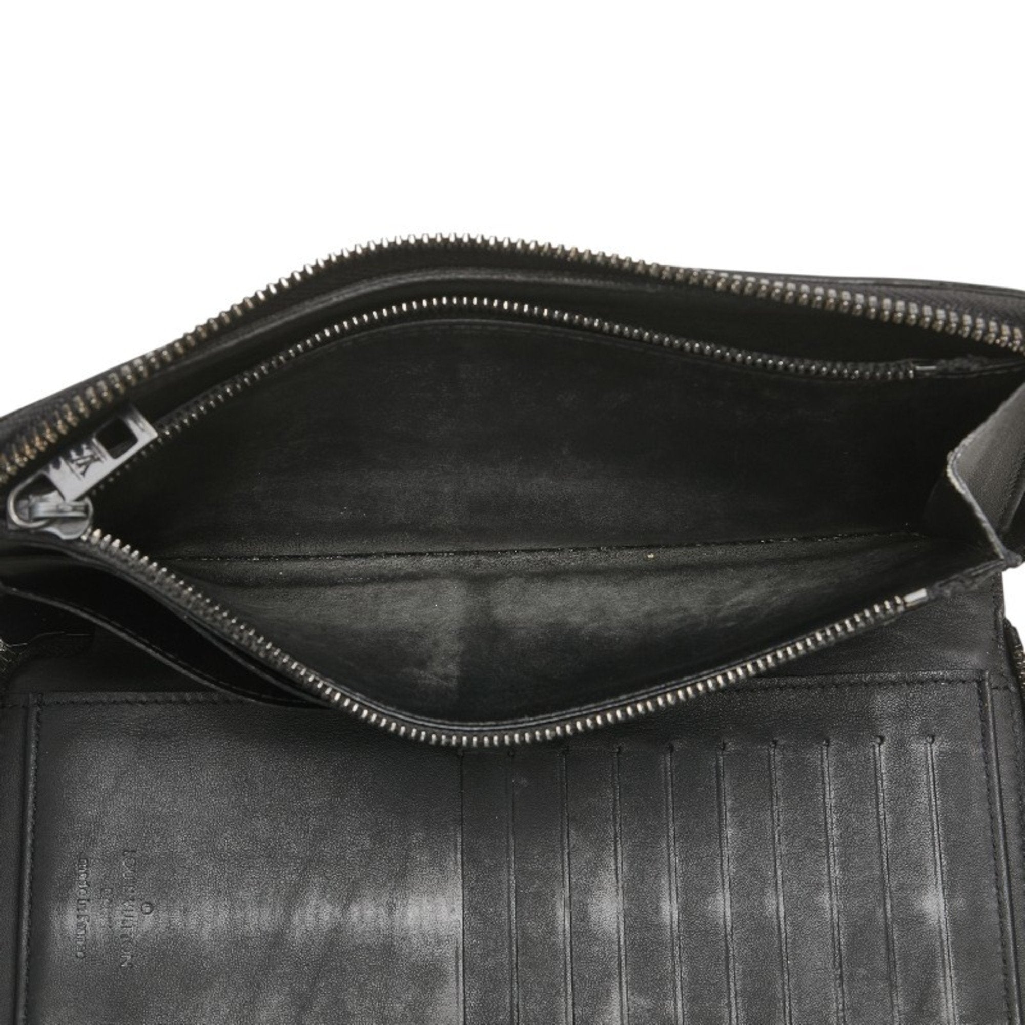 Louis Vuitton Black Noir Leather Long Wallet
