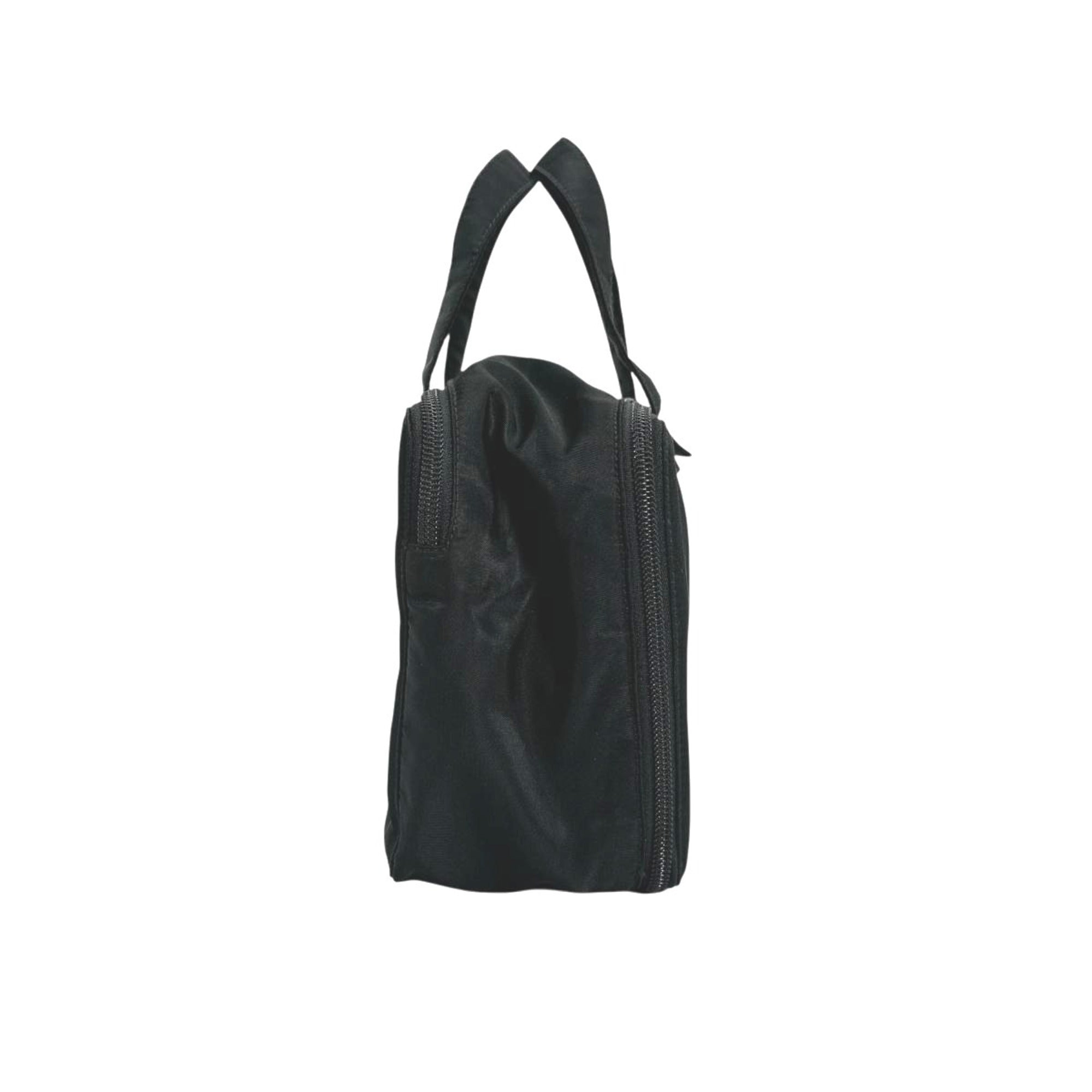 Prada Black Brown Nylon Handbag