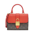 Louis Vuitton Coquelicots Marron Coated Canvas Leather Handbag
