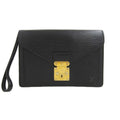 Louis Vuitton Black Noir Epi Leather Clutch Bag Pochette