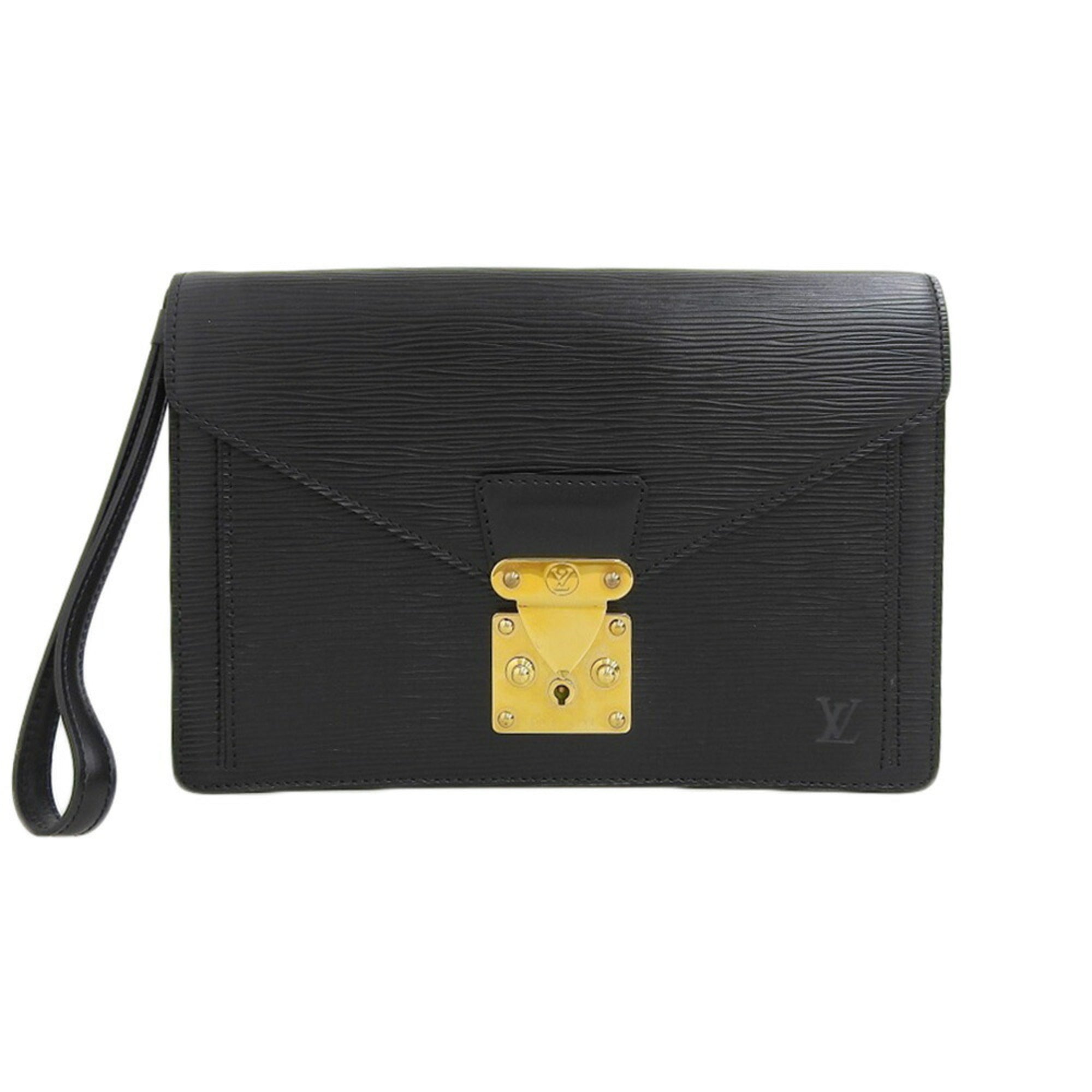Louis Vuitton Black Noir Epi Leather Clutch Bag Pochette