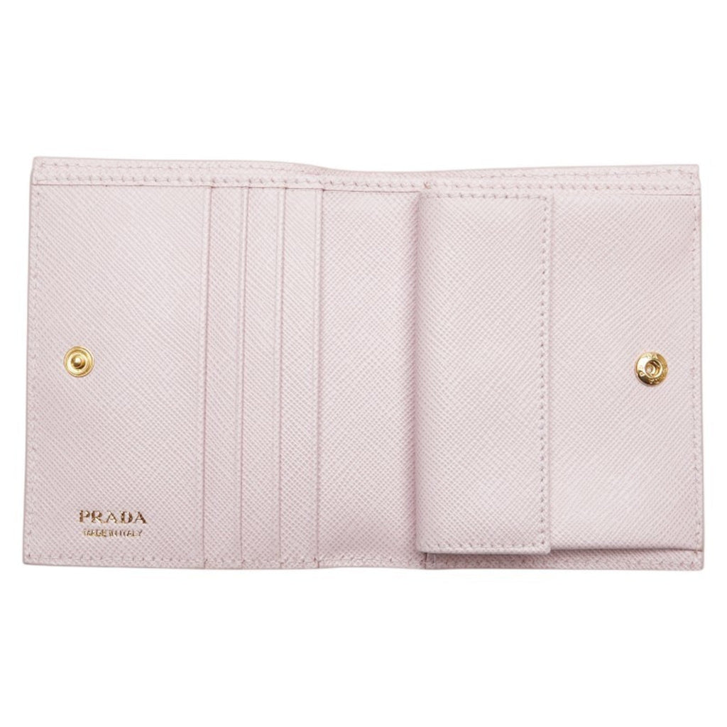 Prada Saffiano Pink Leather Wallet (Bi-Fold)