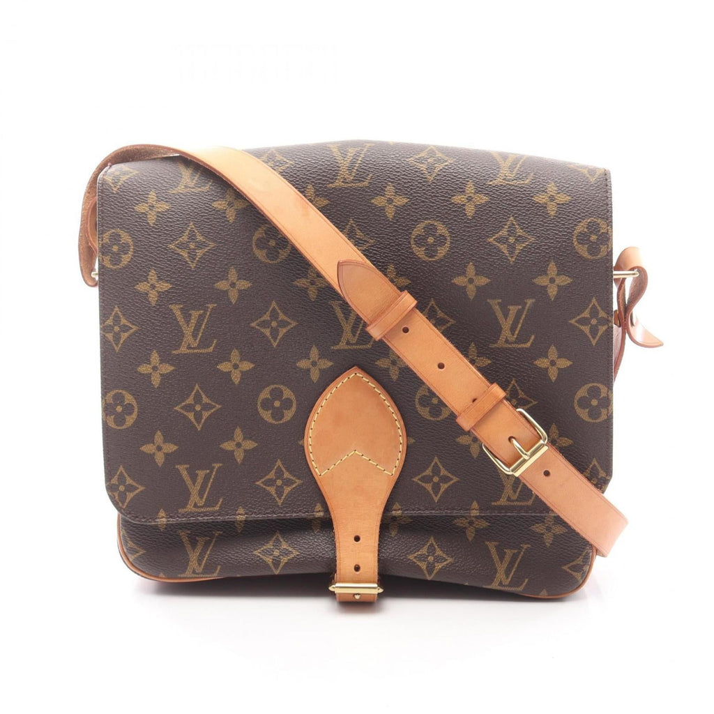 Louis Vuitton Brown Coated Canvas Leather Shoulder Bag