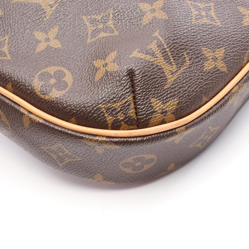 Louis Vuitton Monogram Brown Coated Canvas Leather Shoulder Bag