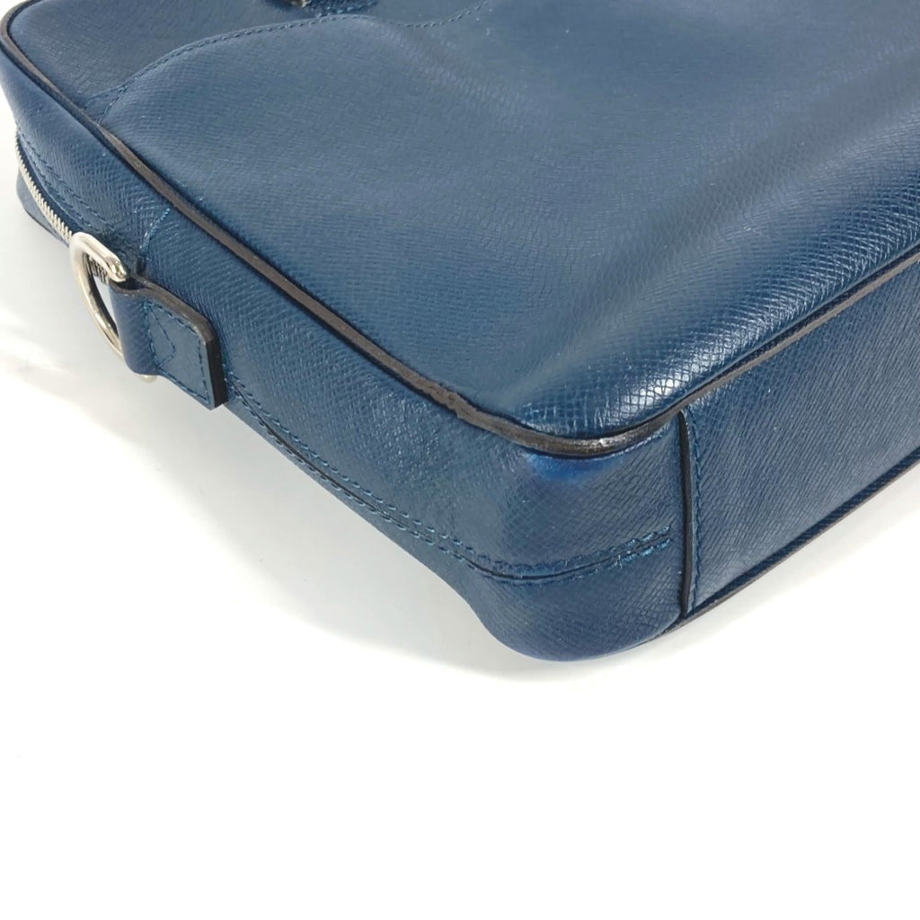 Louis Vuitton Navy Ocean Taiga Leather Briefcase Handbag