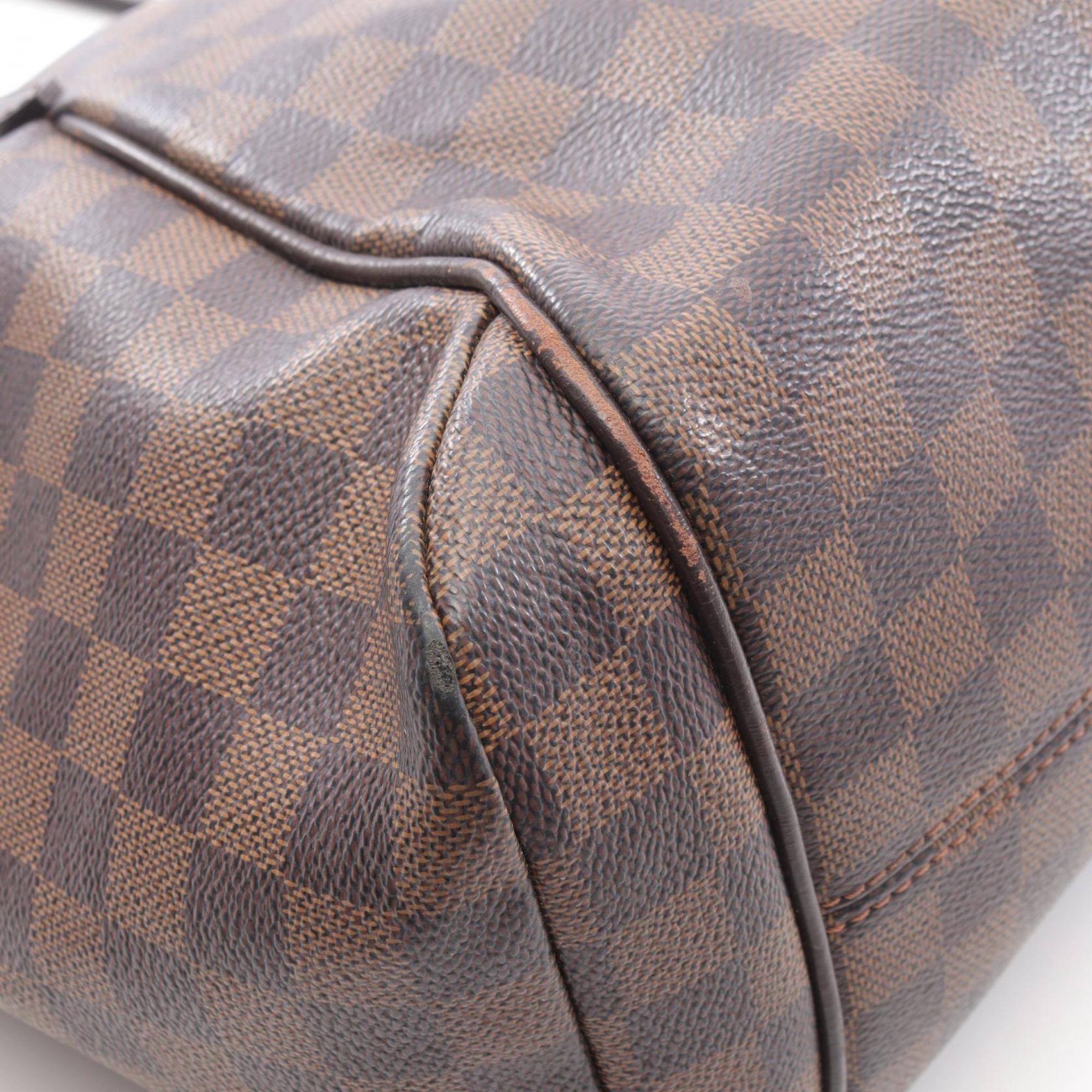 Louis Vuitton Brown Coated Canvas Leather Tote Bag