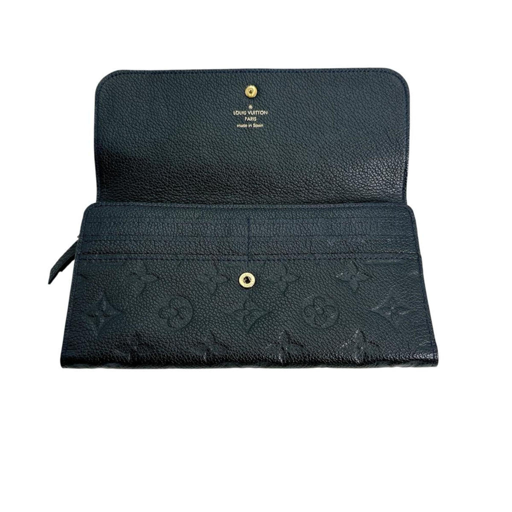 Louis Vuitton Infini Navy Monogram Empreinte Long Wallet (Tri-Fold)