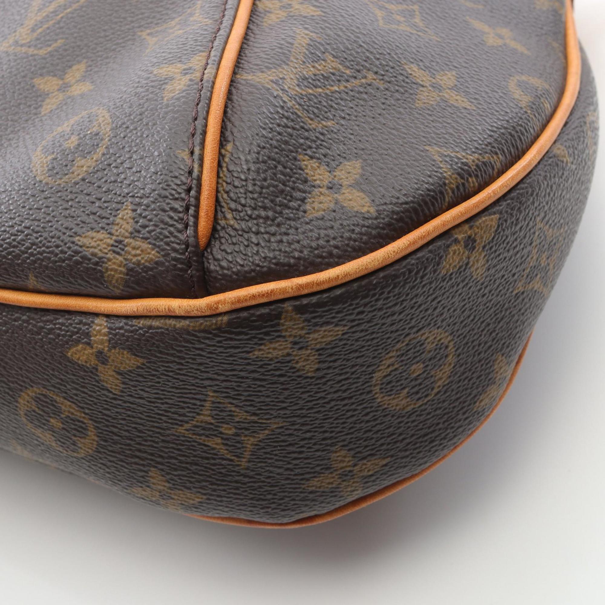 Louis Vuitton Brown Coated Canvas Leather Shoulder Bag