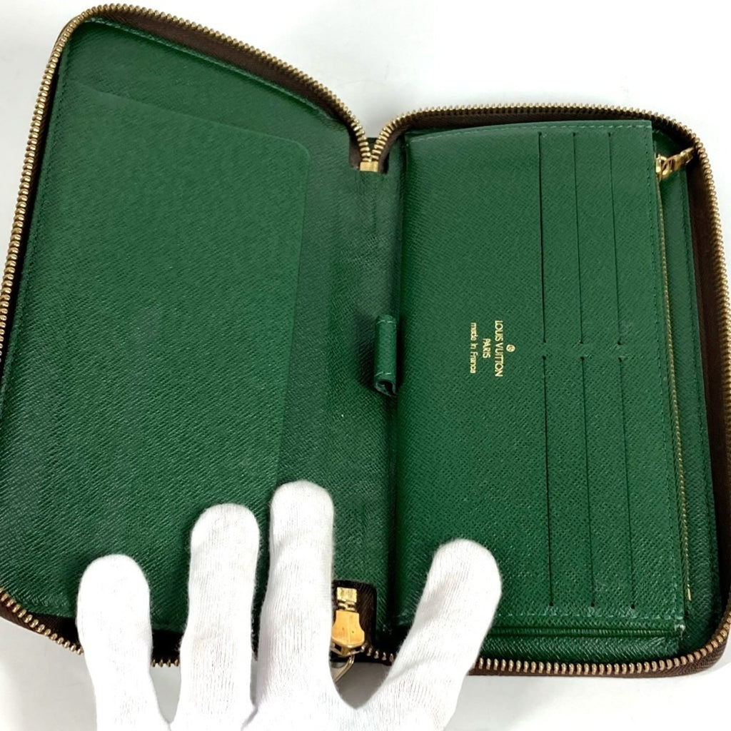 Louis Vuitton Brown Green Monogram Long Wallet