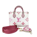 Louis Vuitton Pink White Monogram Handbag Shoulder Bag Tote Bag