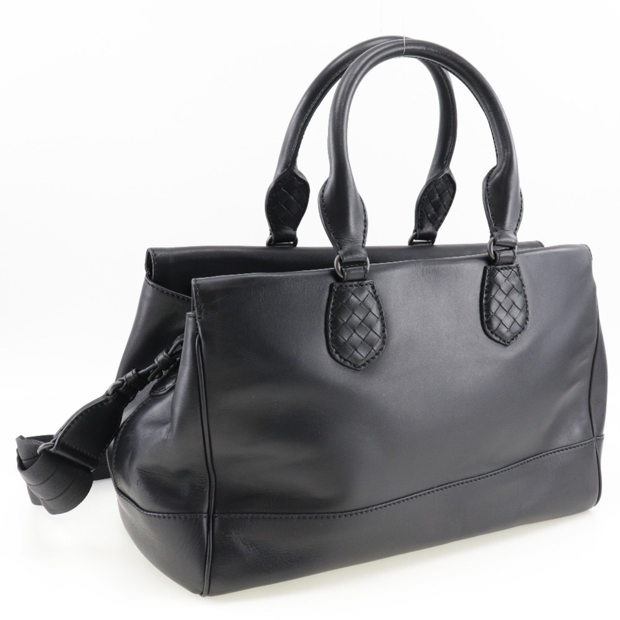 Bottega Veneta Black Leather Handbag