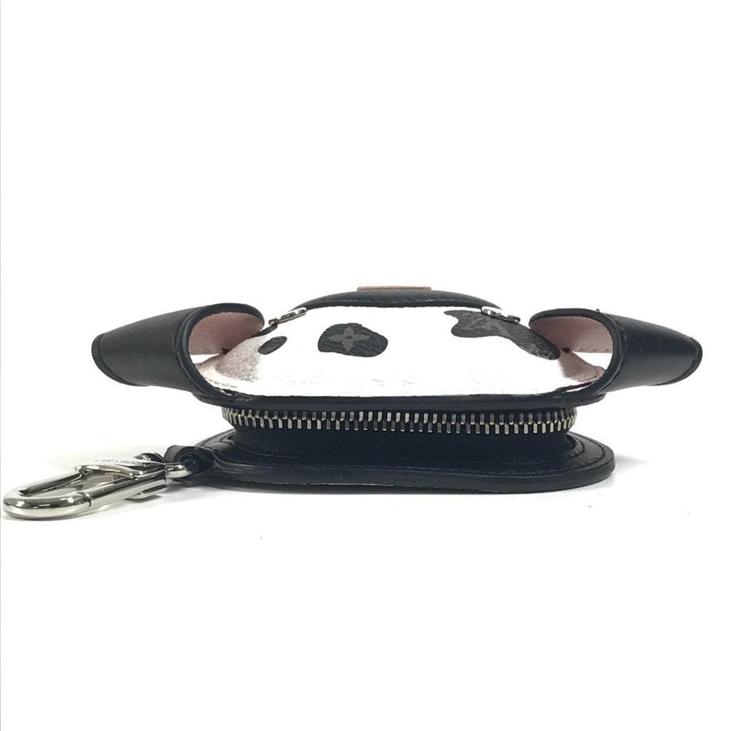 Louis Vuitton Black Multi-Color White Monogram Canvas Coin Purse/Coin Case
