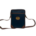 Burberry Brown Navy Leather Pvc Pochette Shoulder Bag