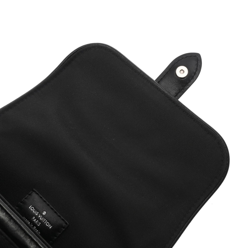 Louis Vuitton Black Leather Shoulder Bag