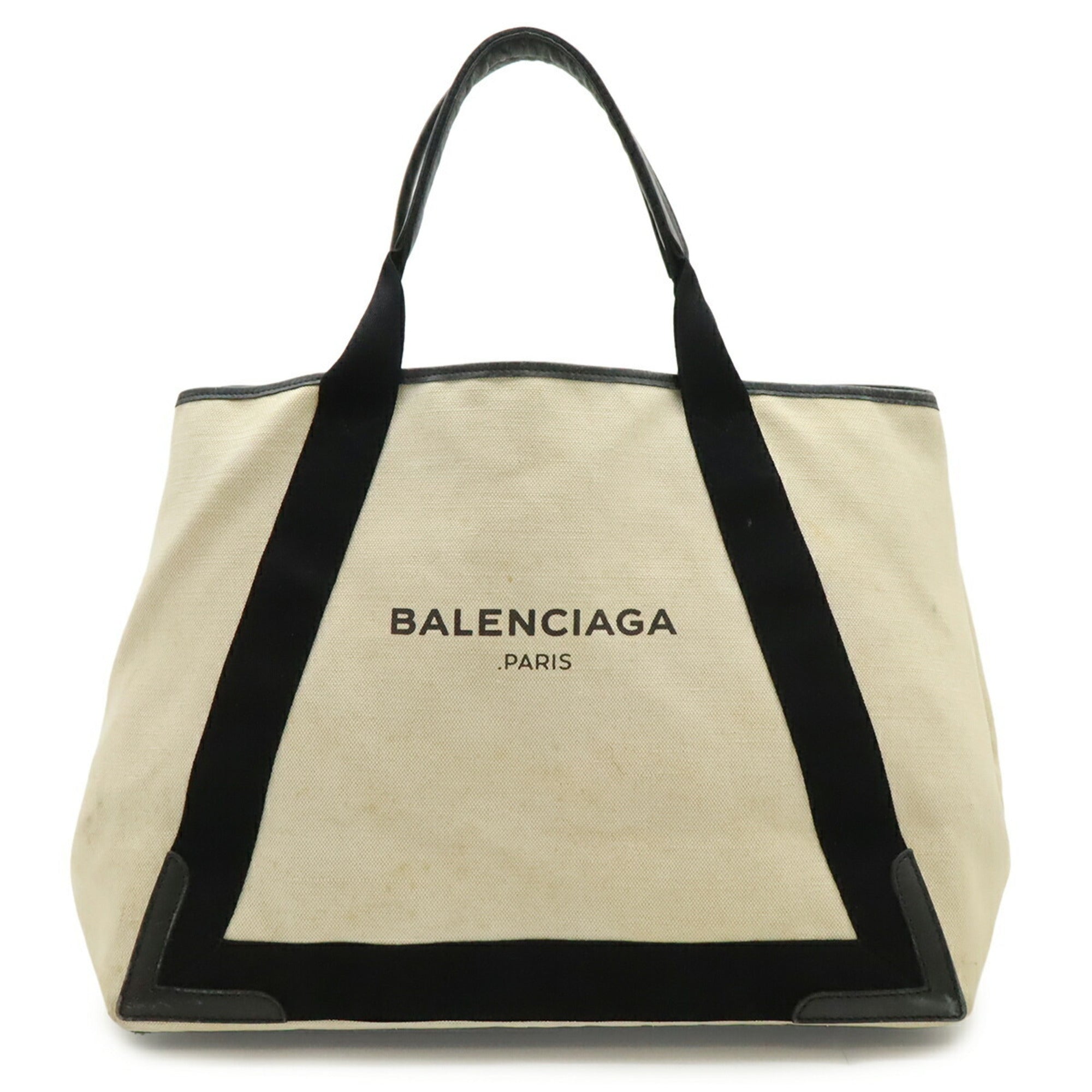 Balenciaga Black Navy Canvas Handbag Pouch Shoulder Bag Tote
