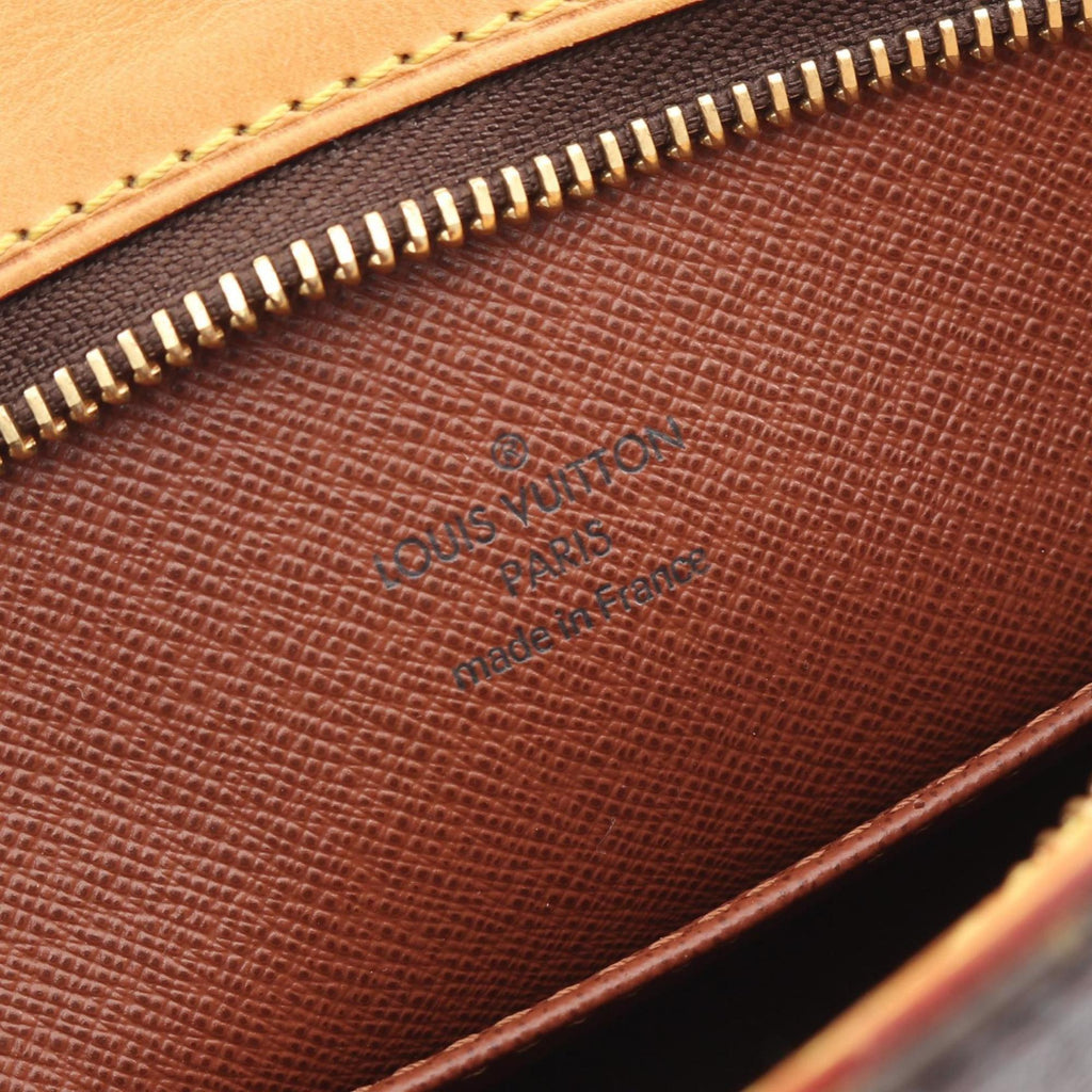 Louis Vuitton Brown Coated Canvas Leather Shoulder Bag