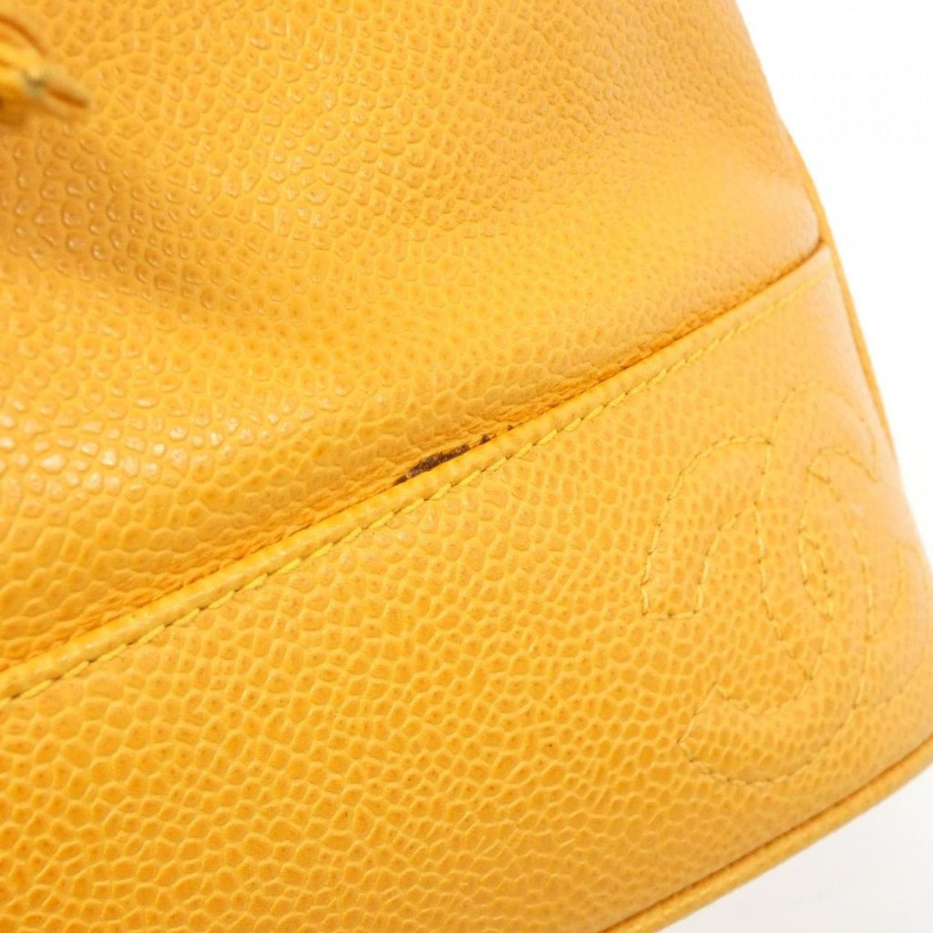 Chanel Orange Caviar Leather Backpack
