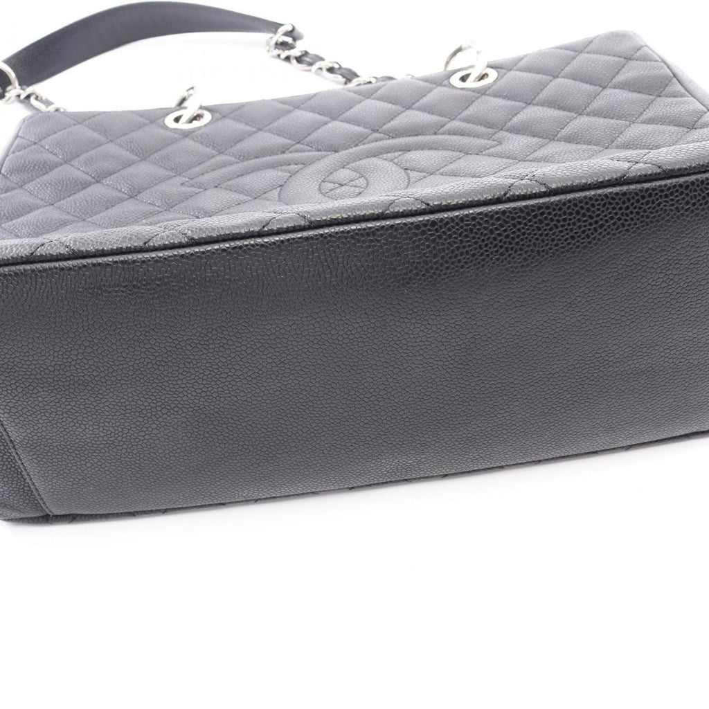 Chanel Black Leather Handbag Tote Bag
