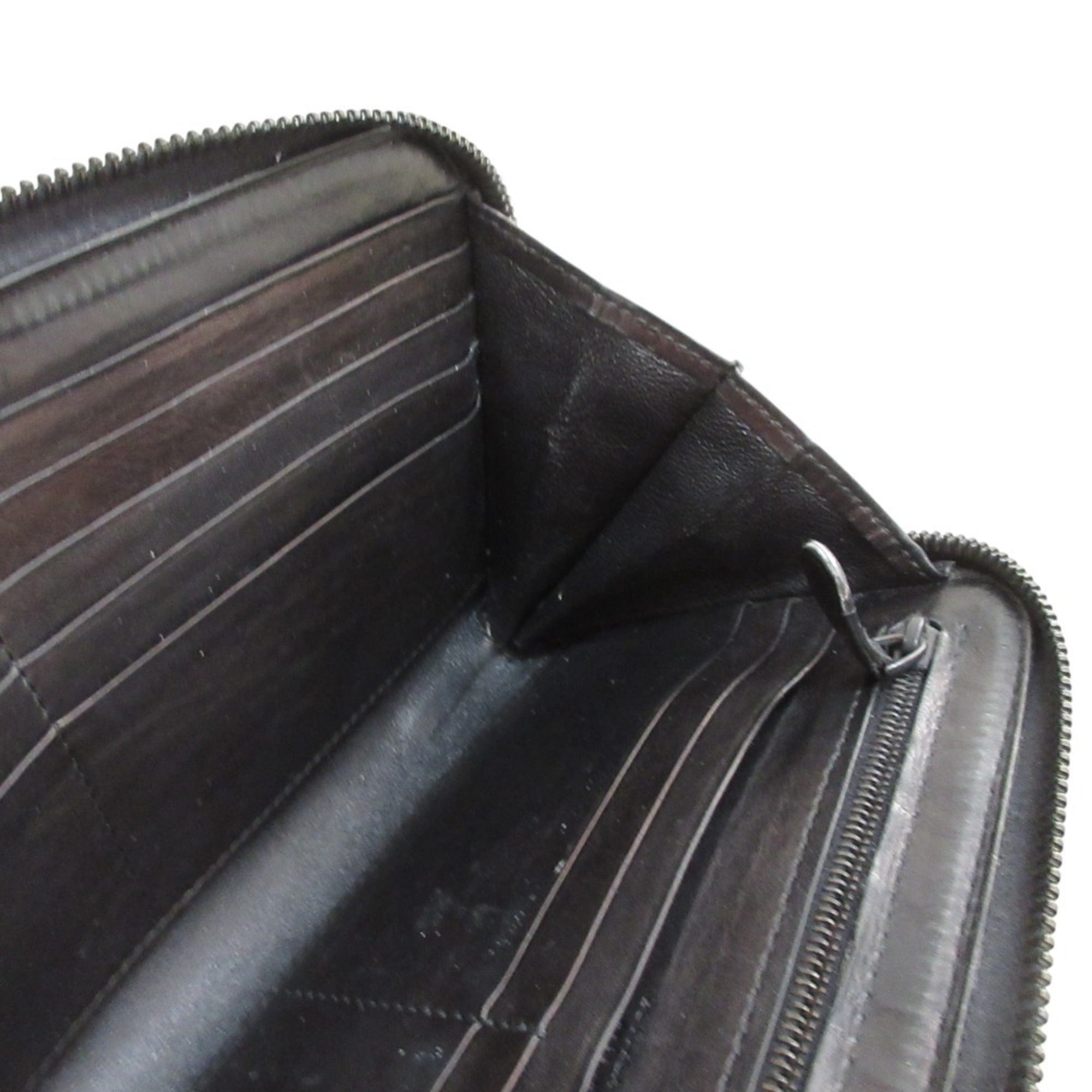 Bottega Veneta Black Leather Long Wallet (Bi-Fold)