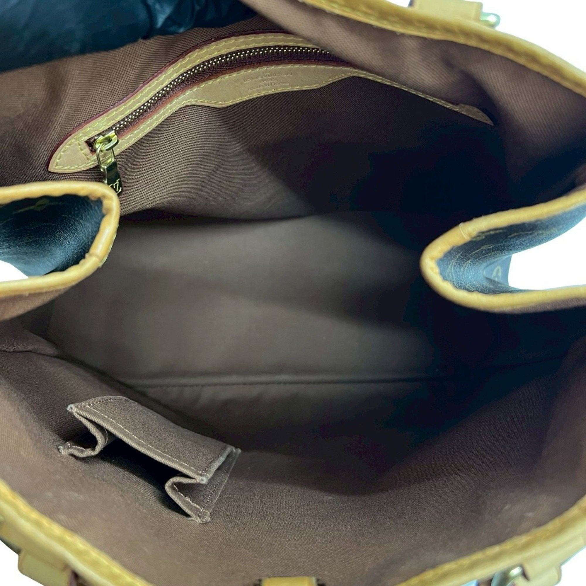 Louis Vuitton Brown Leather Pvc Shoulder Bag Tote Bag