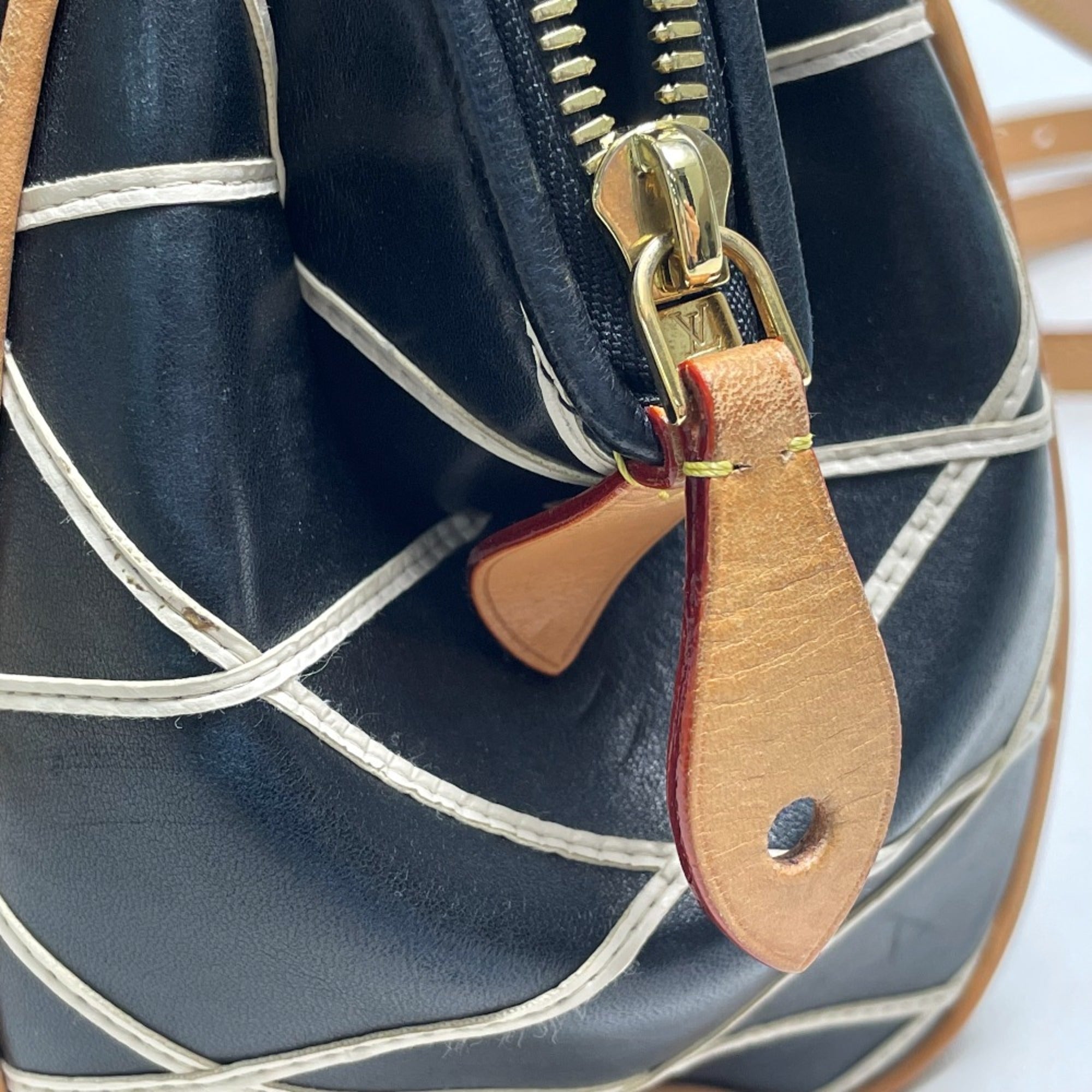Louis Vuitton Black Leather Handbag