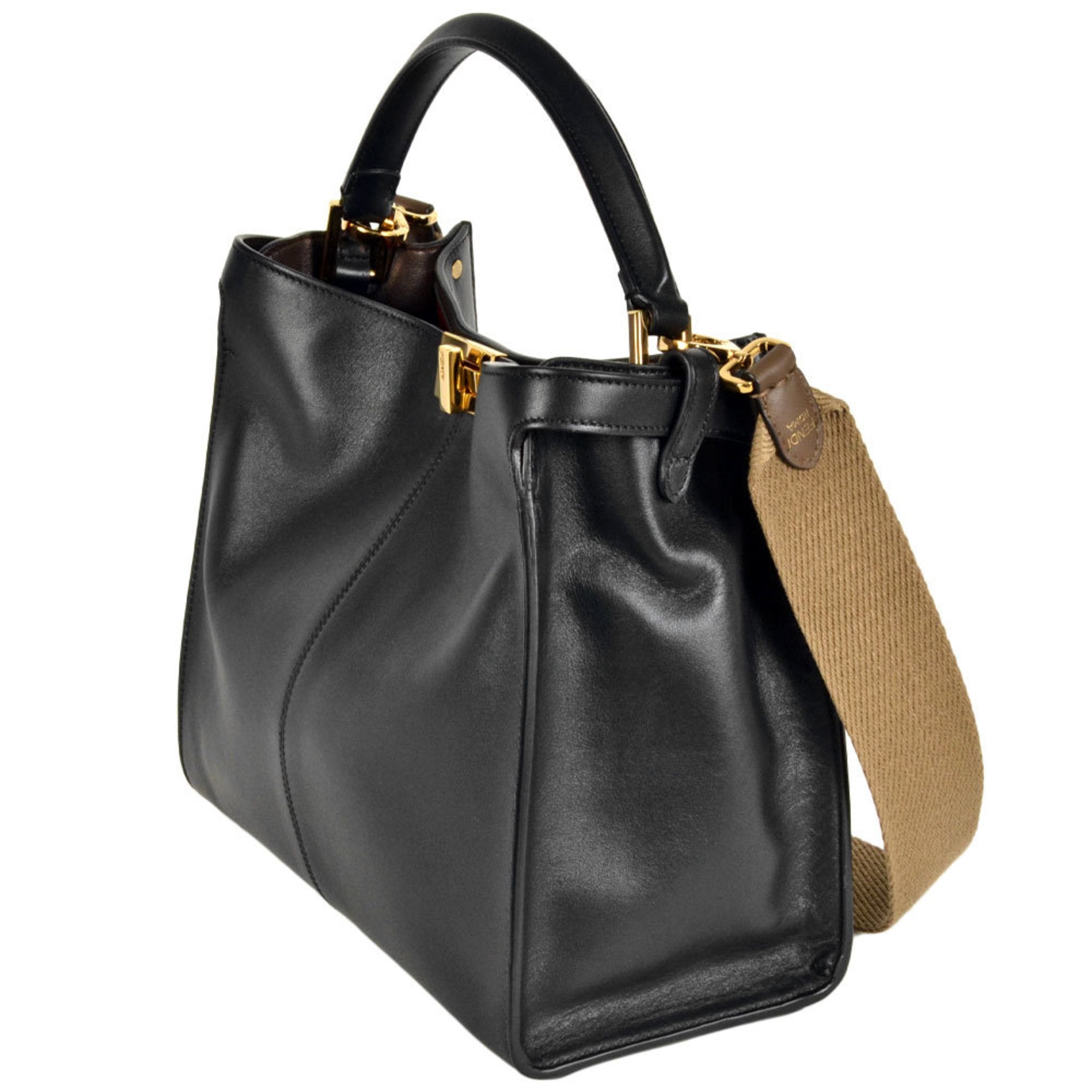 Fendi Peekaboo Black Leather Handbag