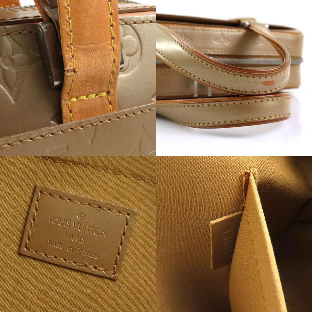 Louis Vuitton Gold Brown Monogram Mat Handbag