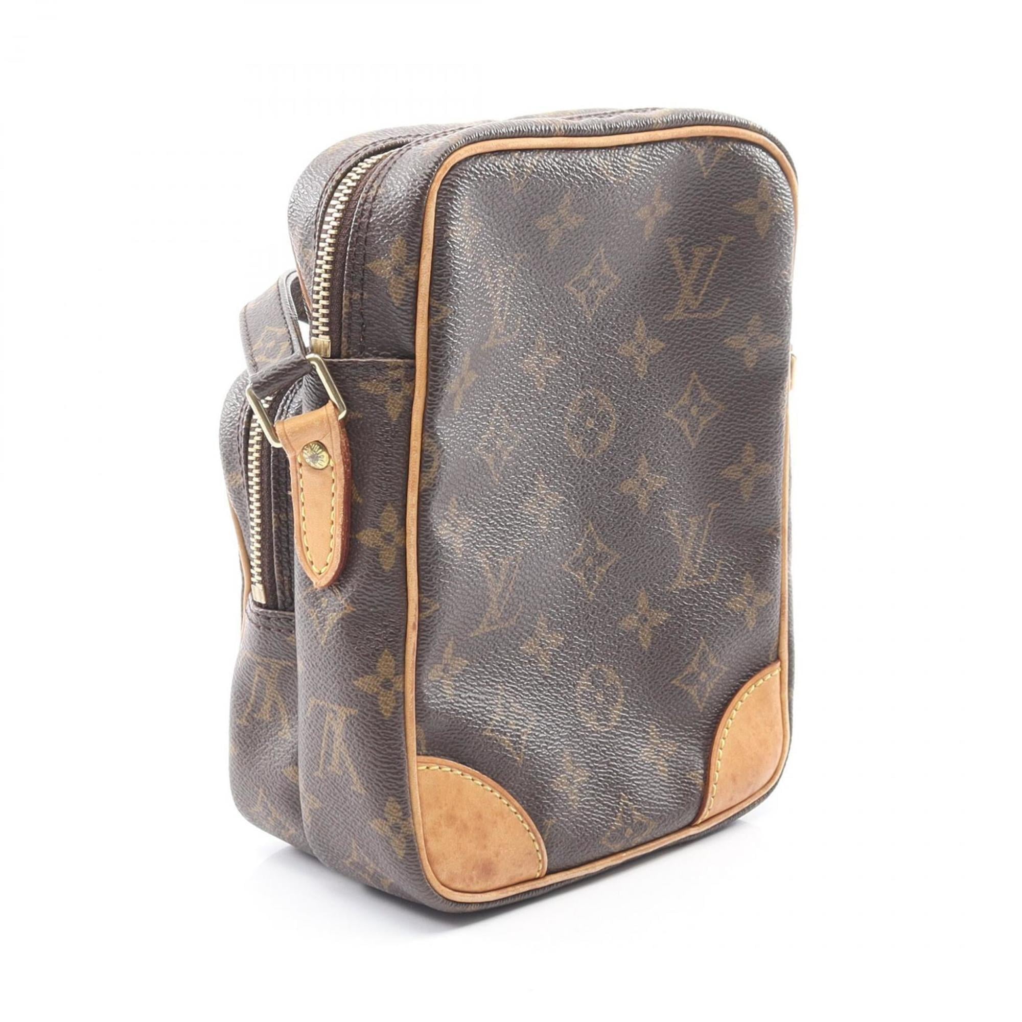 Louis Vuitton Brown Monogram Coated Canvas Leather Handbag Shoulder Bag