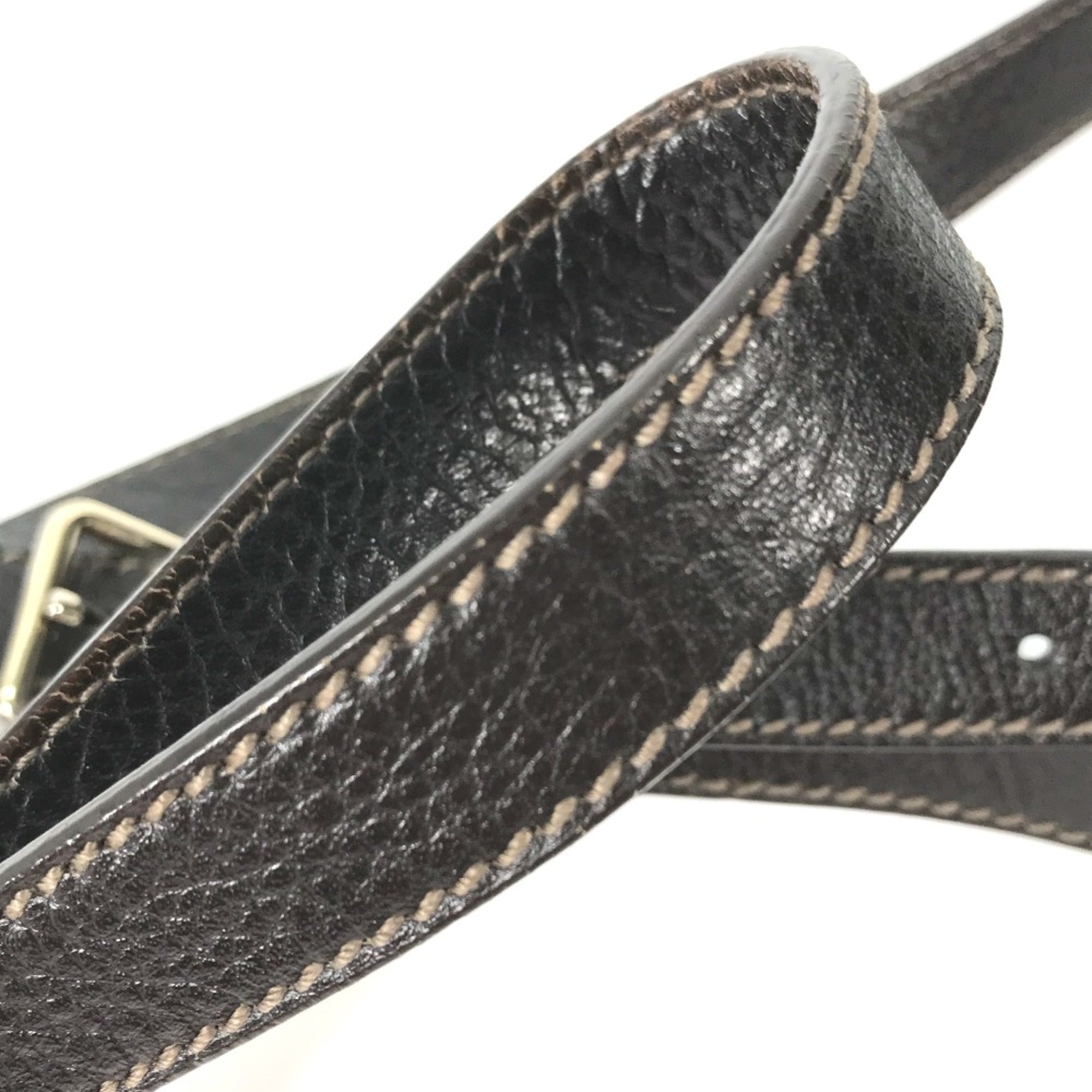Gucci Brown Leather Shoulder Bag (Pre-Owned)
