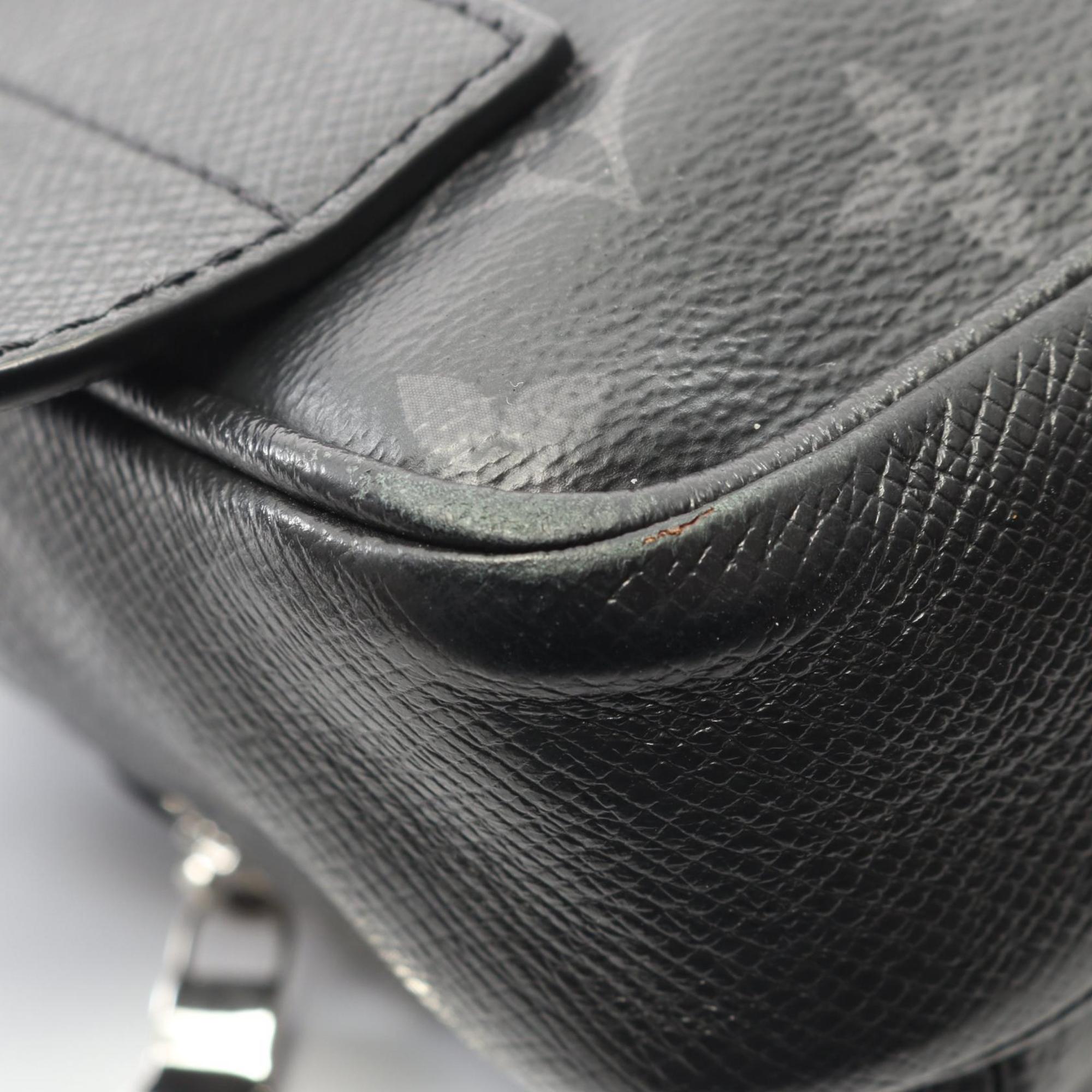 Louis Vuitton Black Coated Canvas Leather Fanny Pack