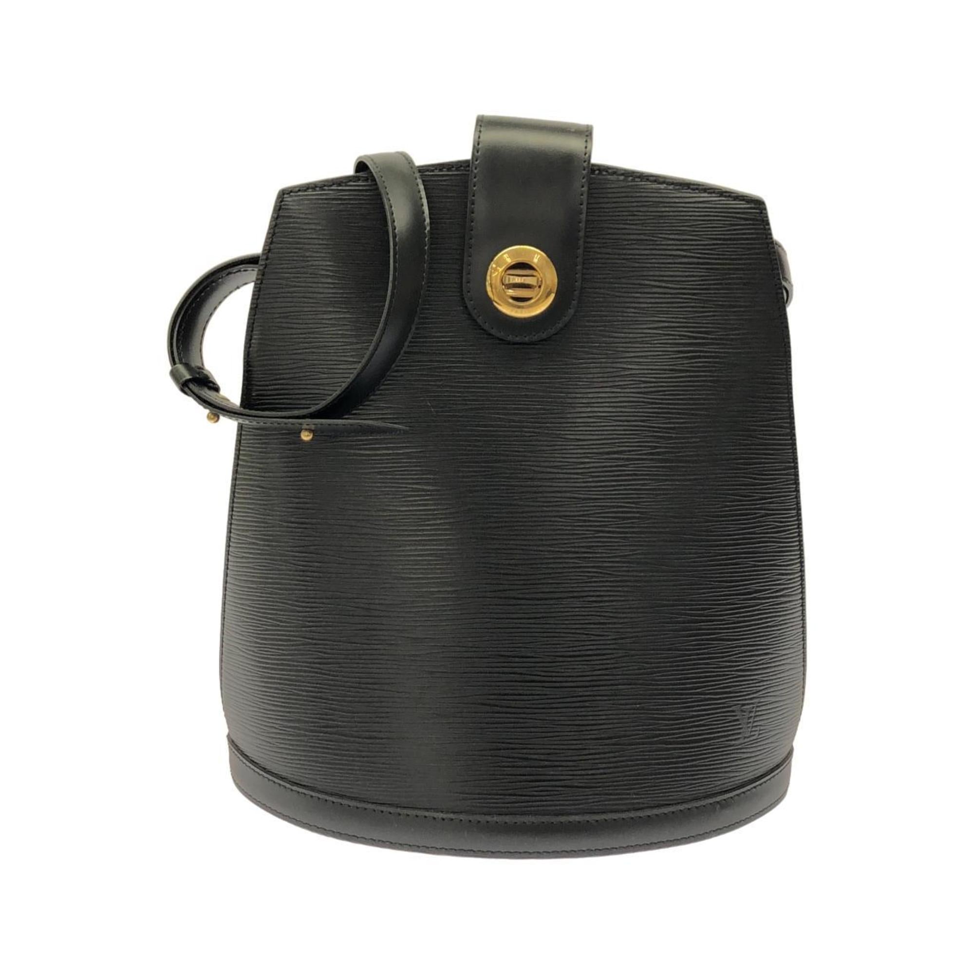 Louis Vuitton Black Leather Shoulder Bag