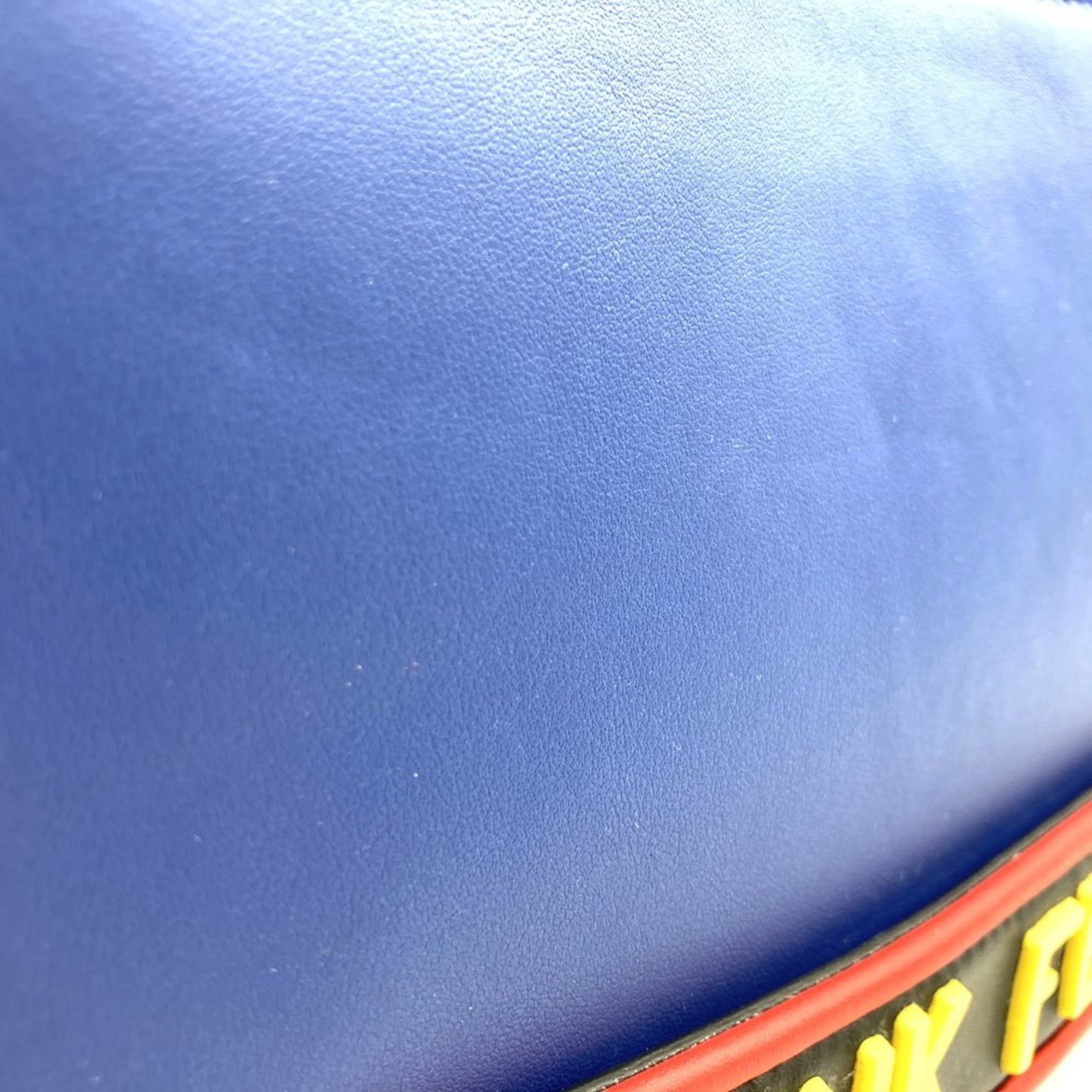 Fendi Blue Leather Clutch Bag Pouch
