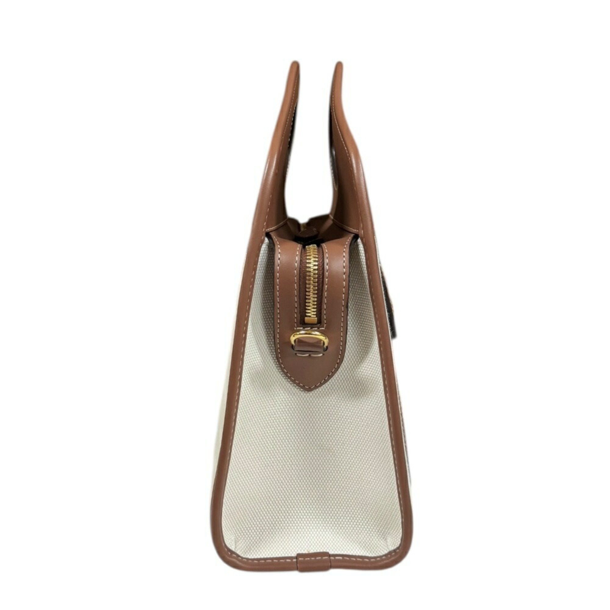 Burberry Beige Brown Canvas Leather Shoulder Bag