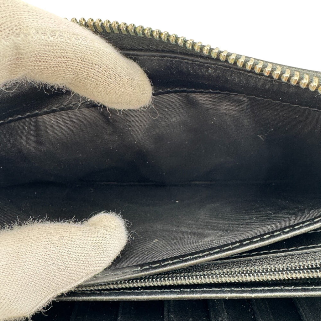Gucci Black Leather Long Wallet (Bi-Fold) (Pre-Owned)