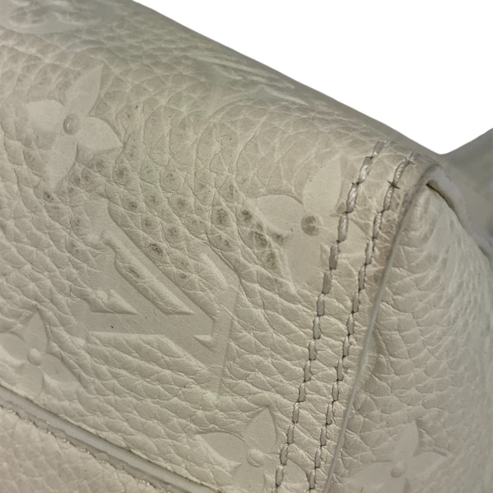 Louis Vuitton Monogram Empreinte White Leather Clutch Bag Pochette Shoulder Bag