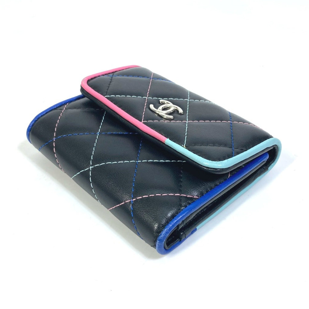 Chanel Black Leather Wallet (Tri-Fold)