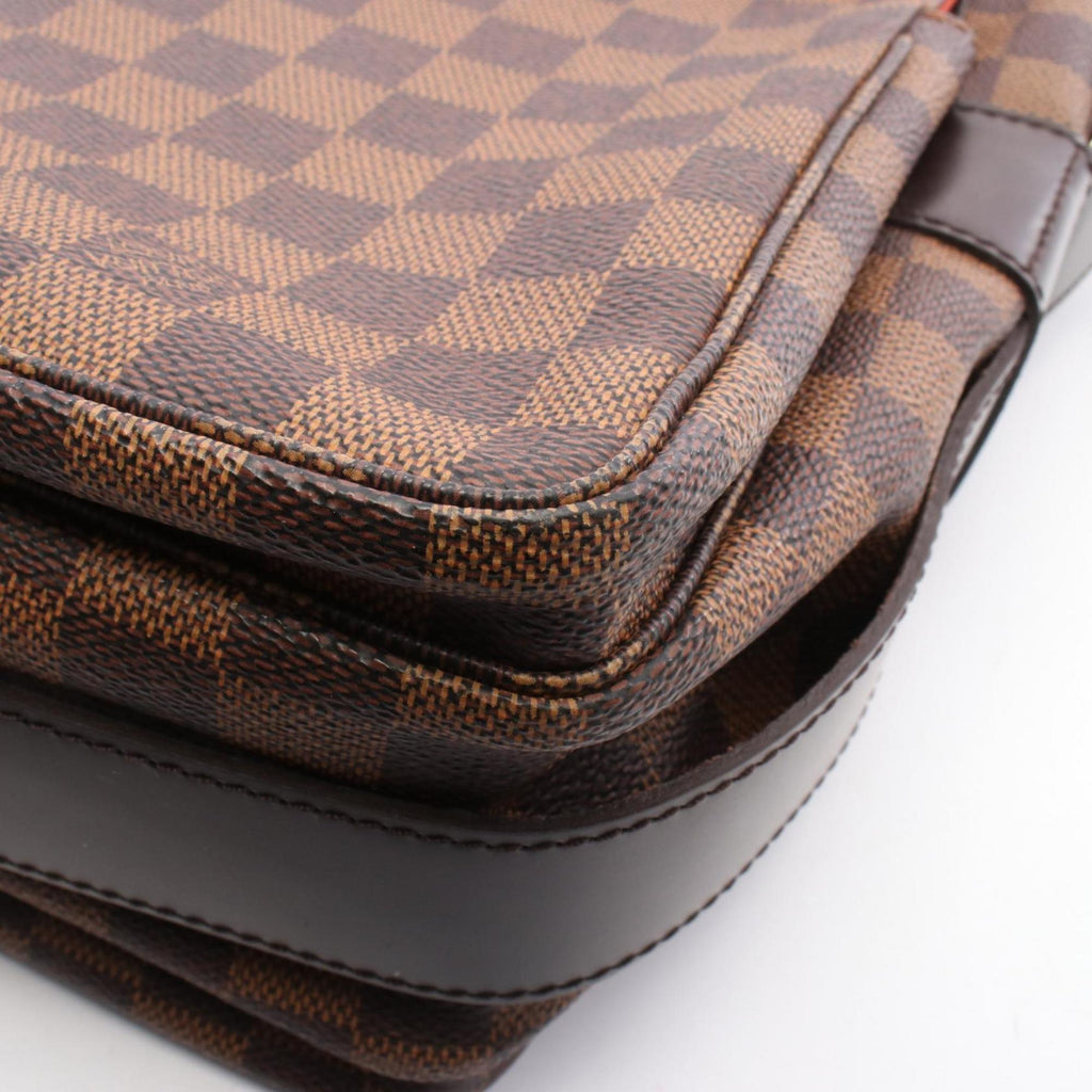 Louis Vuitton Brown Damier Canvas Ebene Coated Canvas Leather Shoulder Bag
