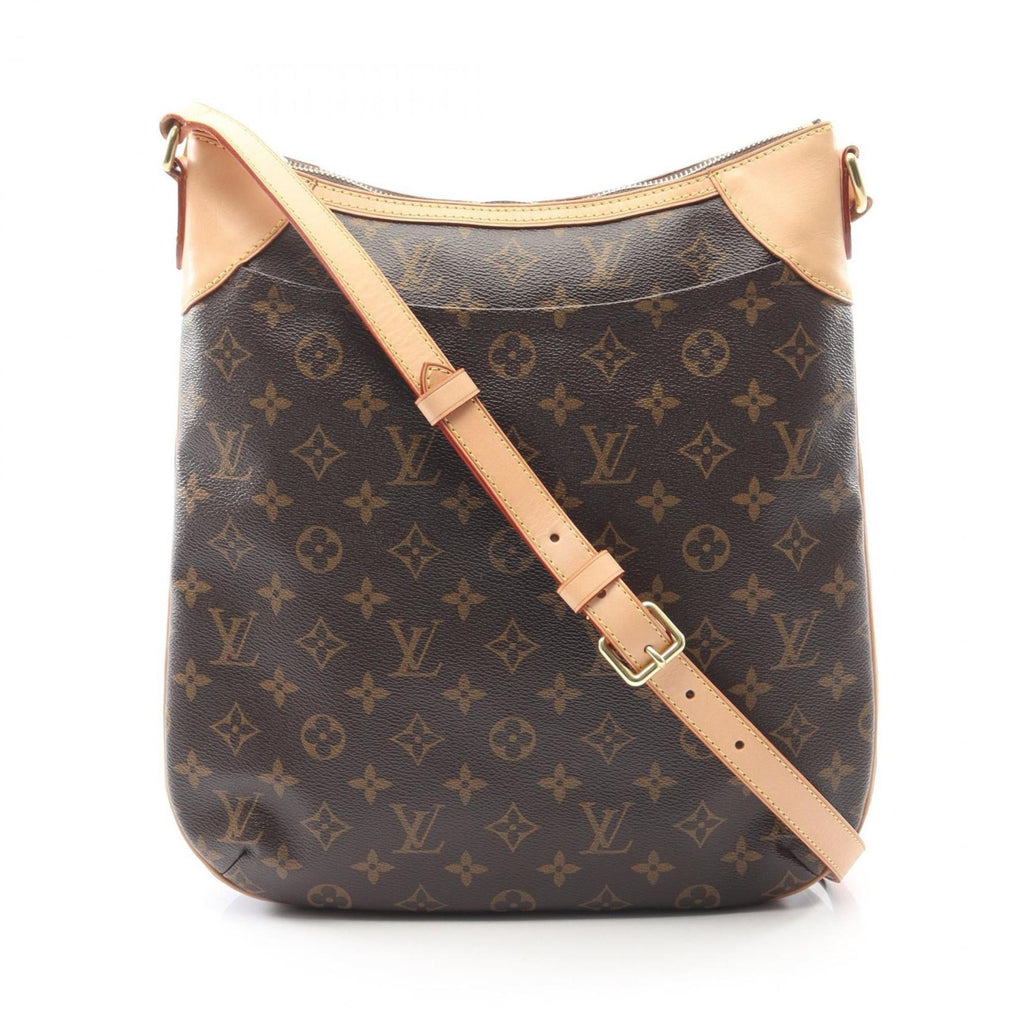 Louis Vuitton Brown Coated Canvas Leather Handbag Shoulder Bag
