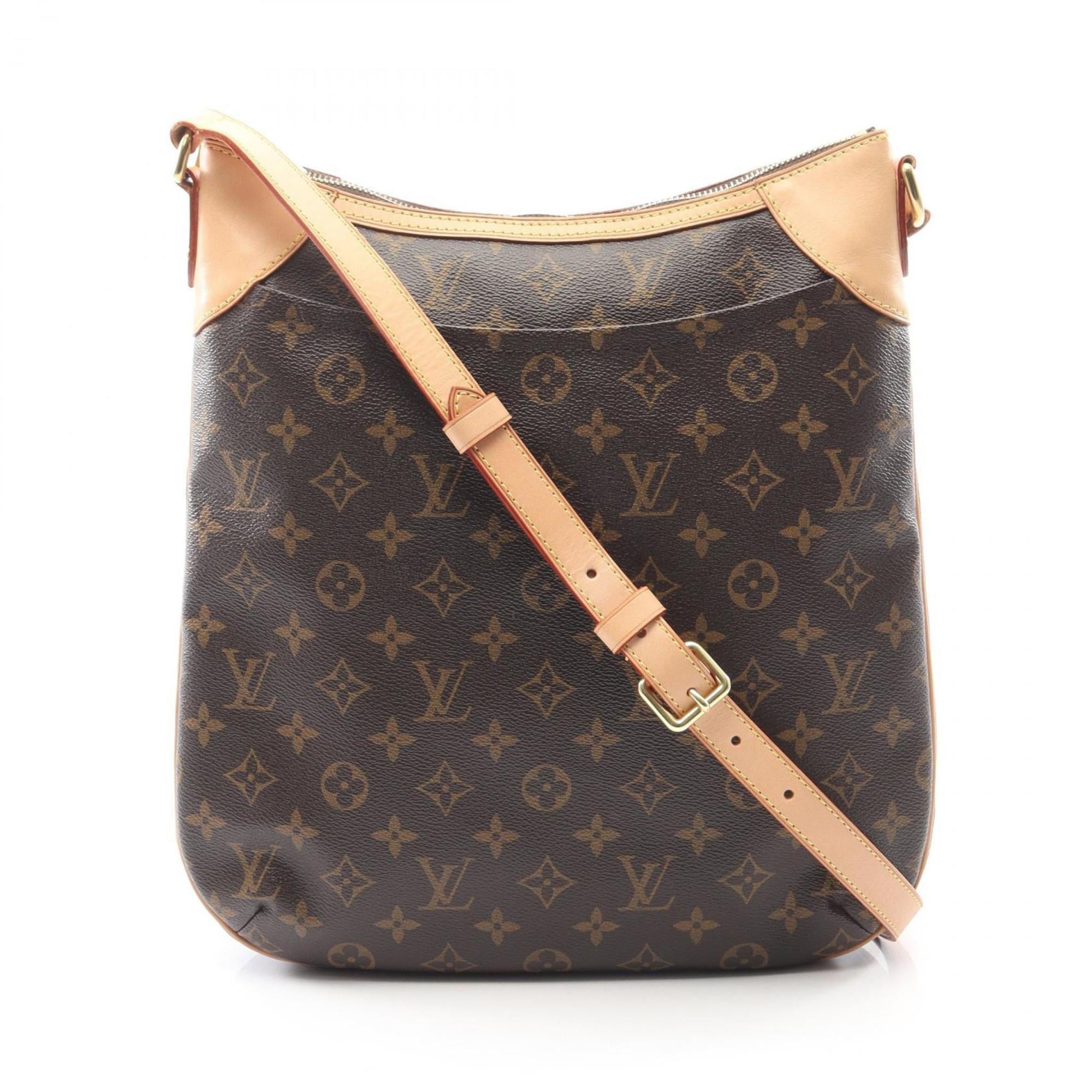 Louis Vuitton Brown Coated Canvas Leather Handbag Shoulder Bag