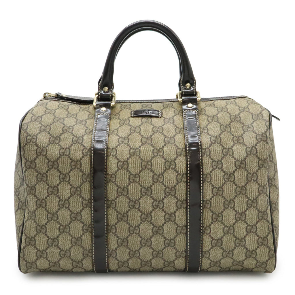 Gucci Beige Dark Brown Gg Supreme Handbag (Pre-Owned)