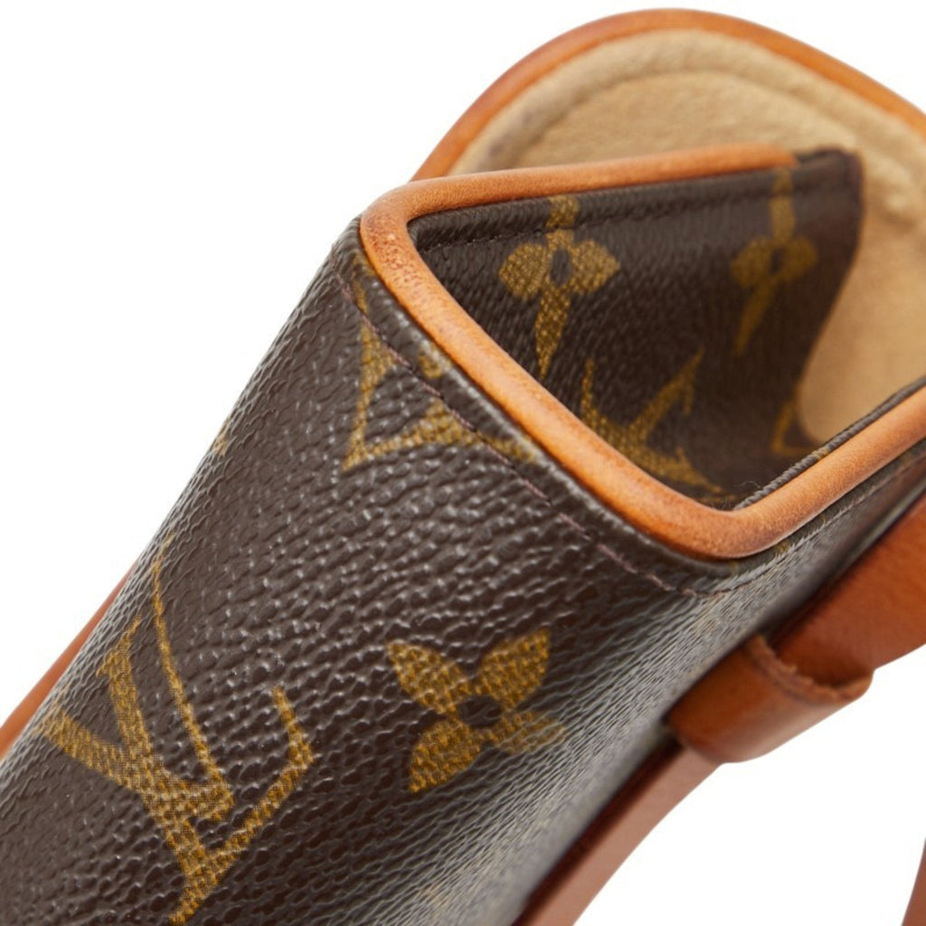 Louis Vuitton Brown Pvc Leather Pochette Sling Bag