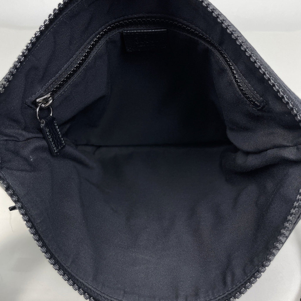 Gucci Black Nylon Leather Shoulder Bag (Pre-Owned)