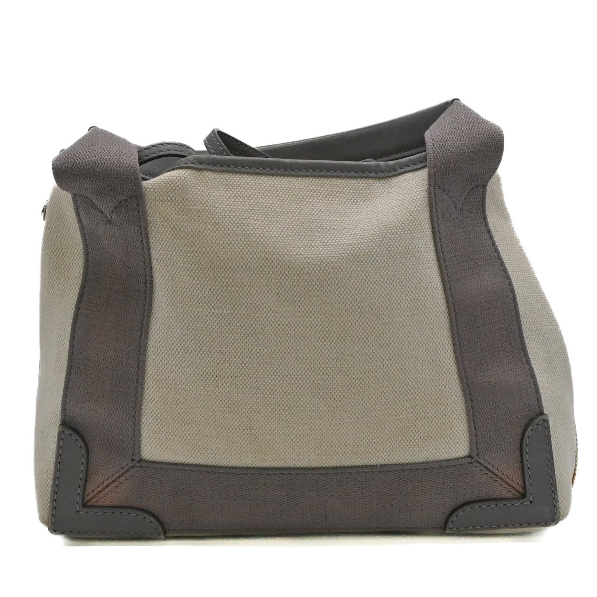 Balenciaga Beige Gray Canvas Tote