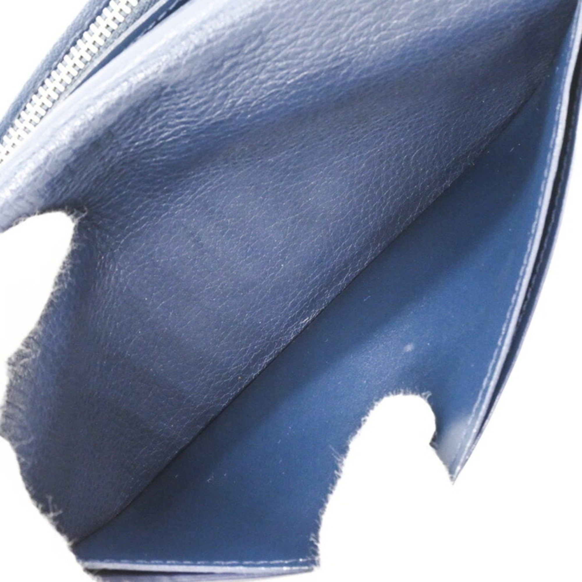 Louis Vuitton Navy Leather Long Wallet