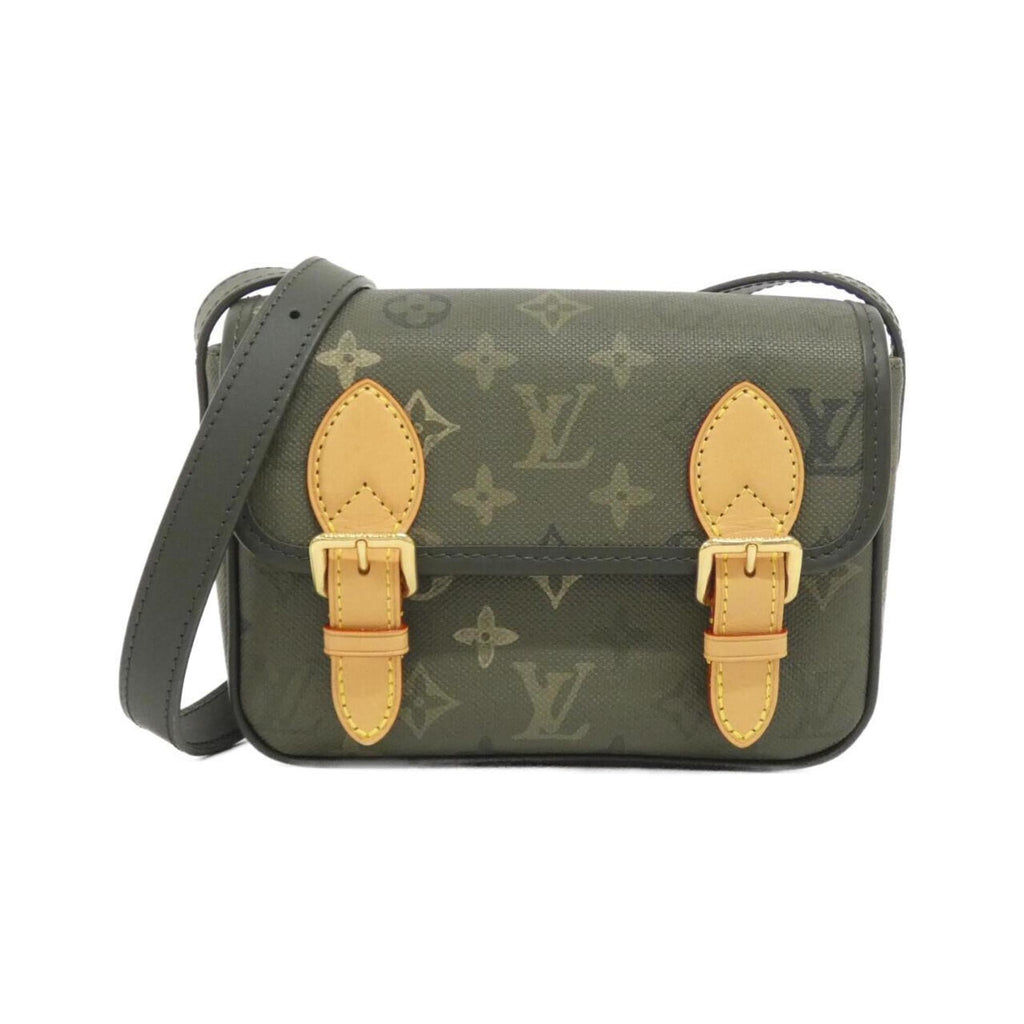 Louis Vuitton Khaki Coated Canvas Shoulder Bag