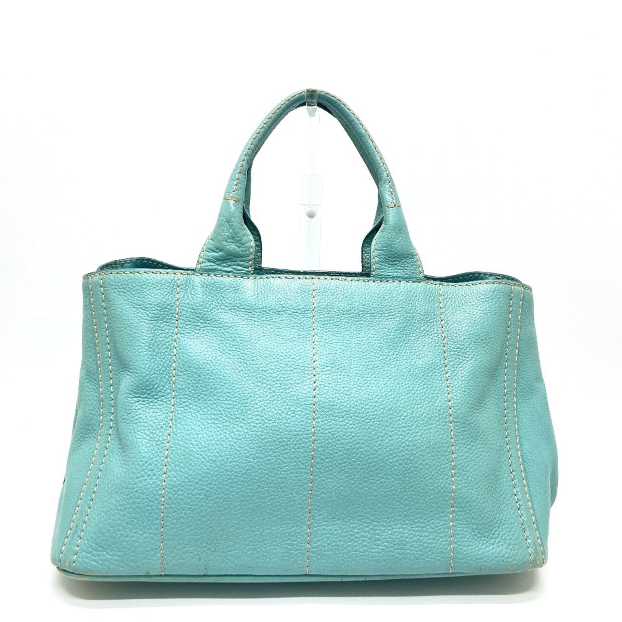 Prada Blue Canapa Handbag Tote Bag