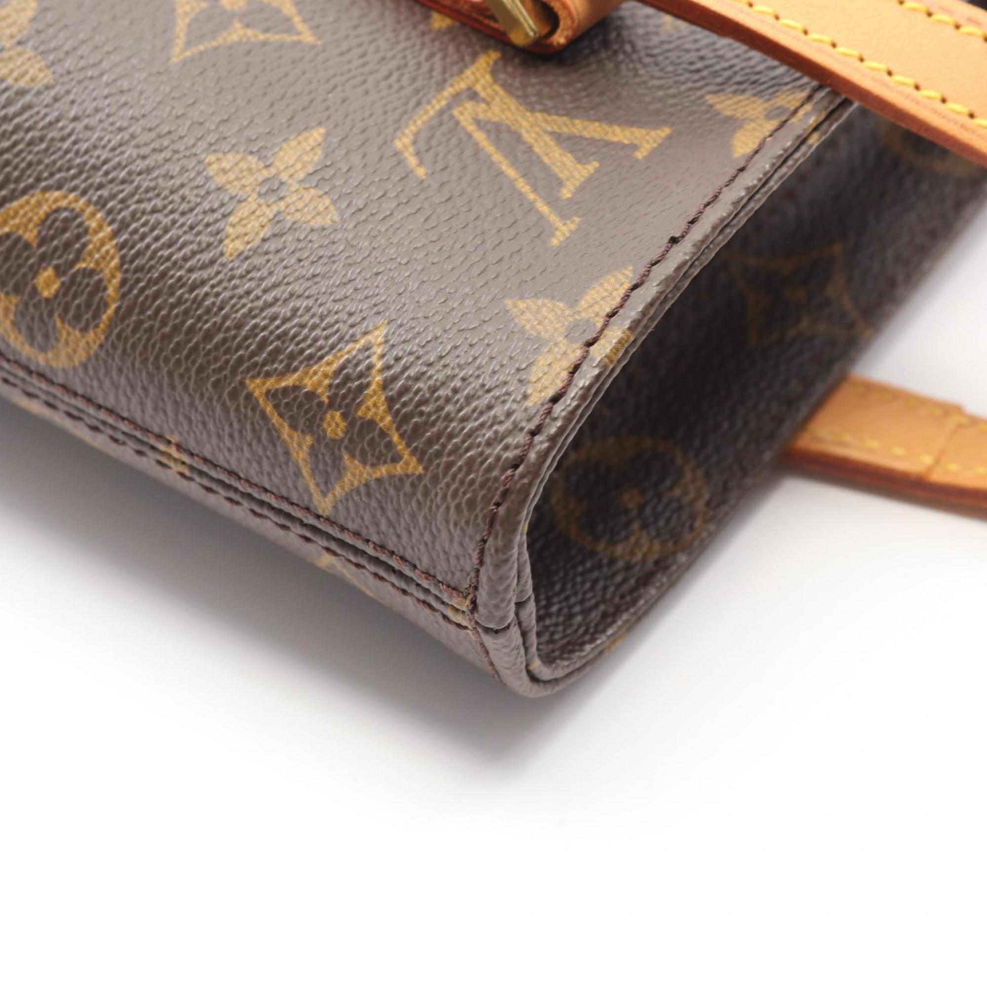 Louis Vuitton Brown Coated Canvas Leather Handbag
